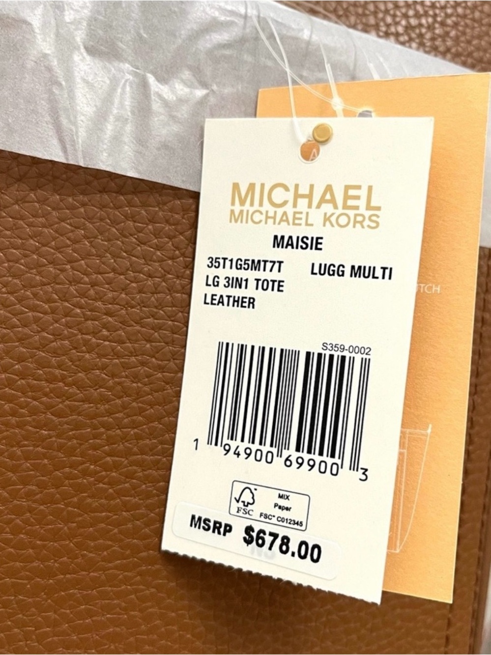 NWT Michael Kors Maisie 3-in-1 tote bag, with snap pouch & small zip crossbody. - Picture 10 of 12